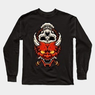 Oni And Skull Long Sleeve T-Shirt